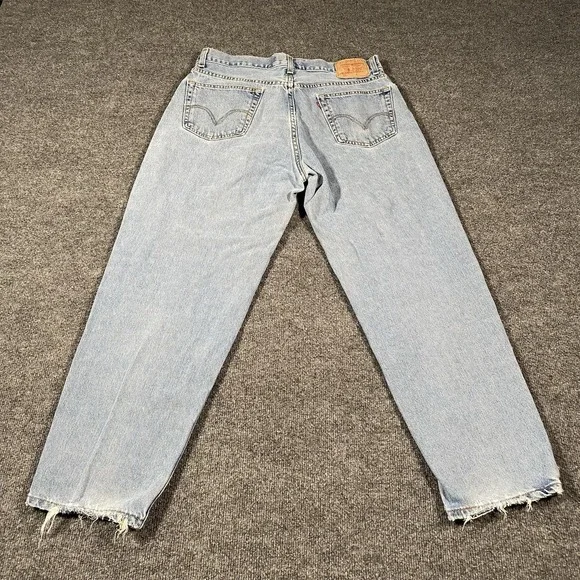 Vintage Y2K Levis 560 Comfort Fit Jeans Mens 36x30 Faded Distressed Light Wash - Picture 11 of 12